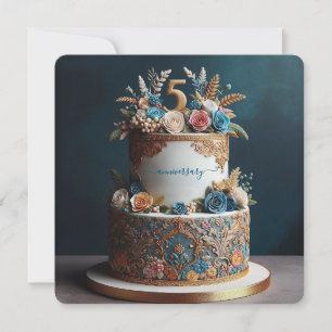 GRACEFUL 5th WEDDING ANNIVERSARY CAKE 