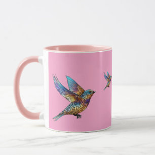 "Graceful Aviator" Multi-coloured Swift Bird Mug