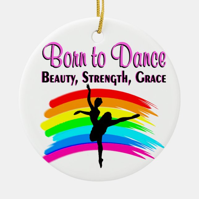GRACEFUL BALLERINA DESIGN CERAMIC TREE DECORATION (Front)