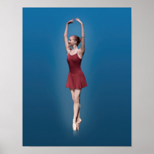 Graceful Ballerina On Pointe Poster