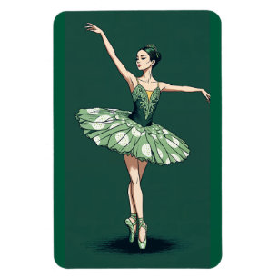 Graceful Ballerina Puzzle – Elegant Dancer on Gree Magnet