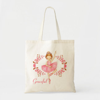 Graceful Ballerina Red-Head Tote Bag