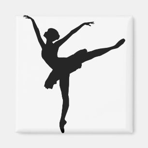 Graceful Ballerina Silhouette Magnet