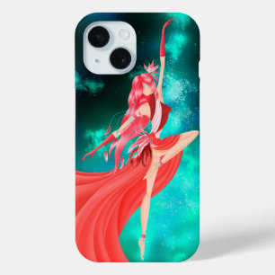 Graceful Ballerina Under the Night Sky iPhone 15 Case