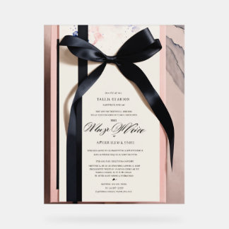 "Graceful Beginnings: An Elegant Wedding Welcome" Acrylic Sign