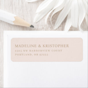 Graceful Beige Calligraphy Address