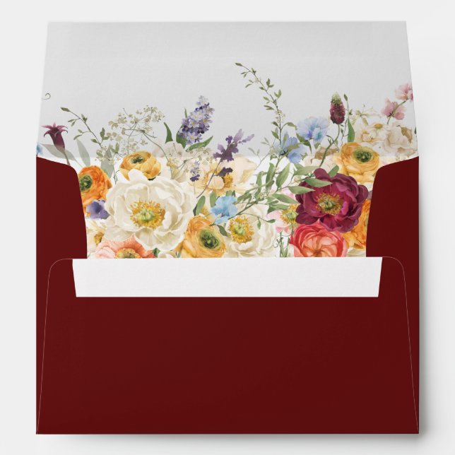 GRACEFUL Blooms Wedding Envelope (Back (Bottom))