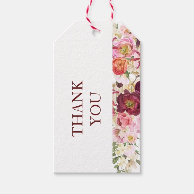 GRACEFUL Blooms Wedding Gift Tags (Front)