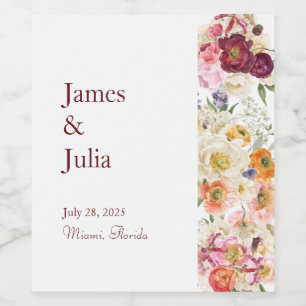 GRACEFUL Blooms Wine Label