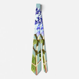 Graceful Blue Hydrangea Tie