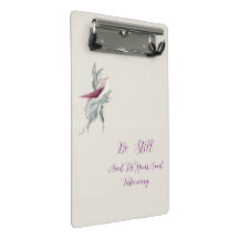 Graceful botanical bird clipboard 