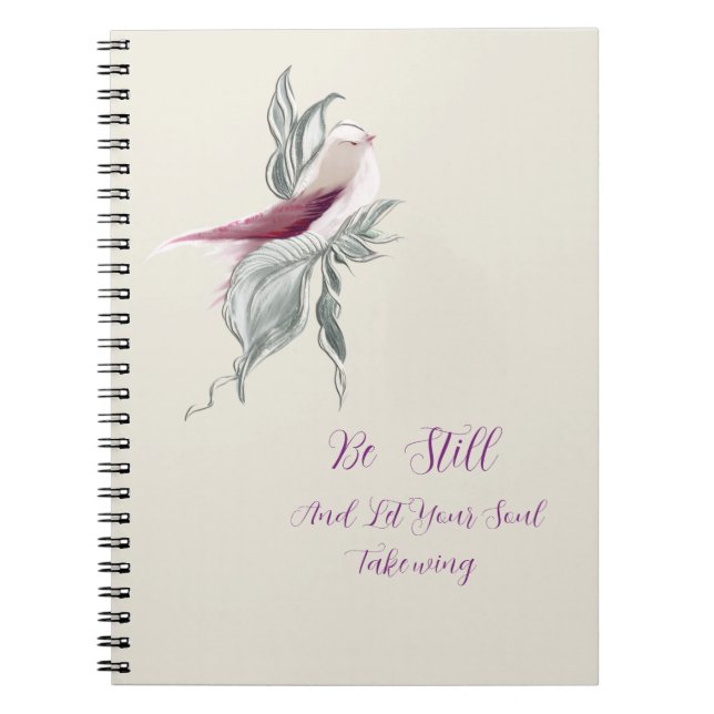 Graceful botanical bird notebook  (Front)