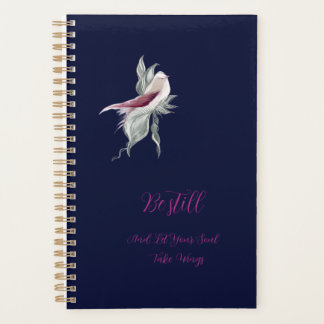 Graceful botanical bird spiral notebook  planner