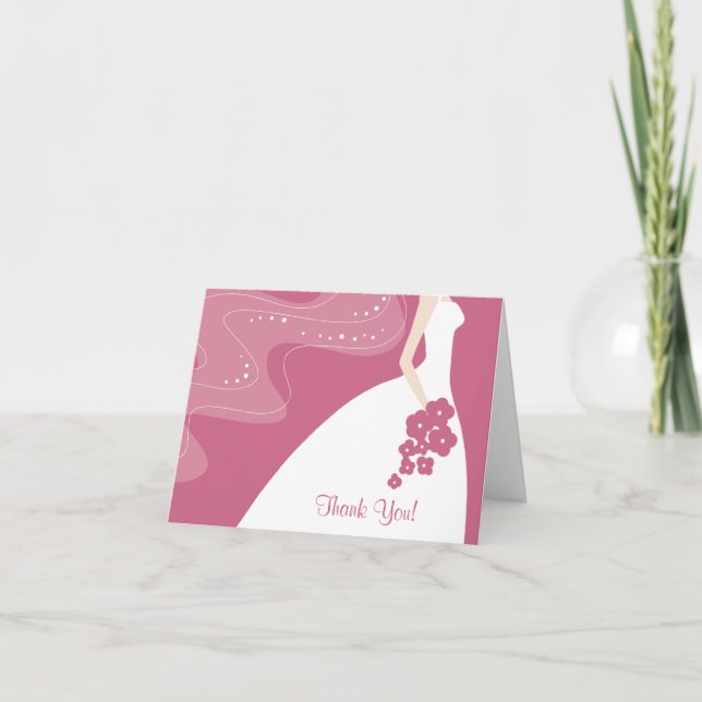 Graceful Bride Thank You Note Card (Front)