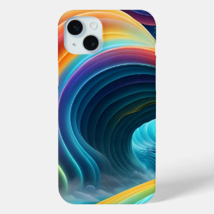 Graceful Bright Rainbow Waterfall iPhone 15 Mini Case