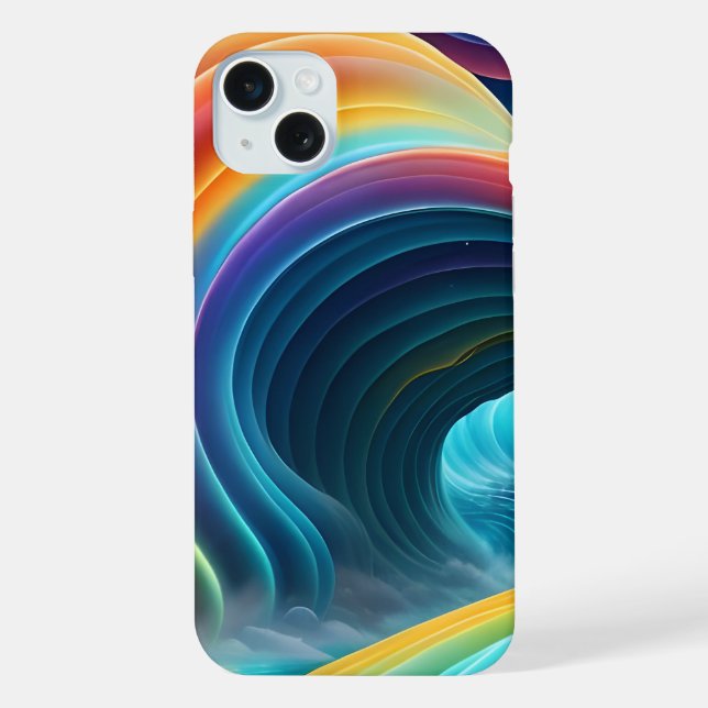 Graceful Bright Rainbow Waterfall iPhone Case (Back)
