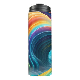 Graceful Bright Rainbow Waterfall Thermal Tumbler