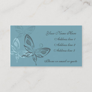 Graceful Butterflies on Blue Business Card
