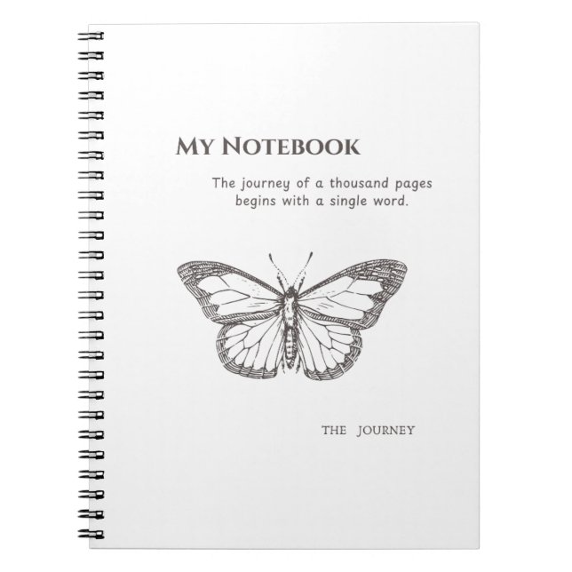 Graceful Butterfly Notebook for Daily Inspiration (Front)