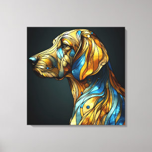 Graceful Canine Elegance - AI  Canvas Print