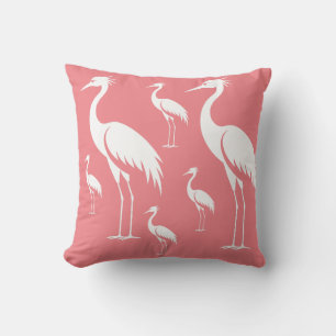 Graceful Crane Migrating Bird Decor Cushion