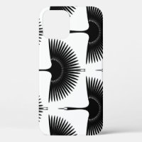 Graceful Crane: Oriental Bird Pattern