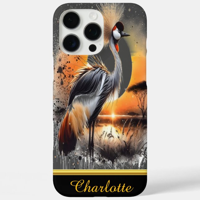 Graceful crane stands elegantly  Case-Mate iPhone case (Back)