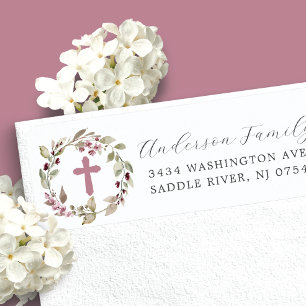 Graceful Cross Return Address Label