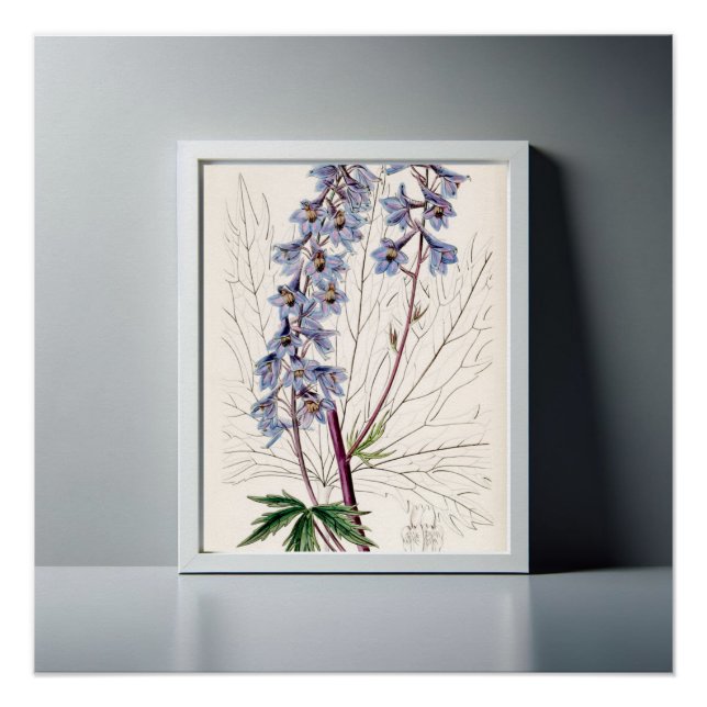 Graceful Delphinium Artwork Home Decor (Front)