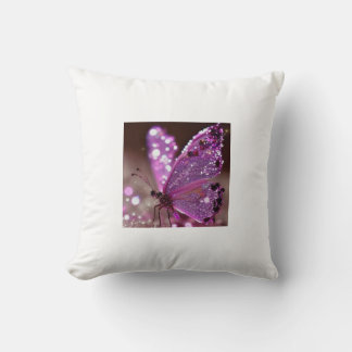 Graceful Dreams The Enchanting Purple Butterfly. Cushion