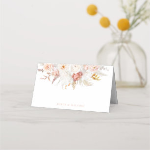 Graceful Elegance: Flawless Floral Wedding Place Card