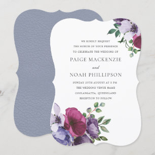 Graceful Elegance: Watercolor Floral Wedding Invitation