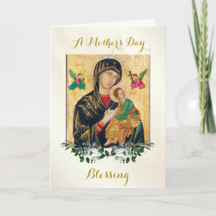 Graceful Eucalyptus Greenery Orthodox Mother's Day Card