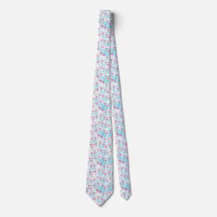 Graceful flamingos and monstera leaves tie