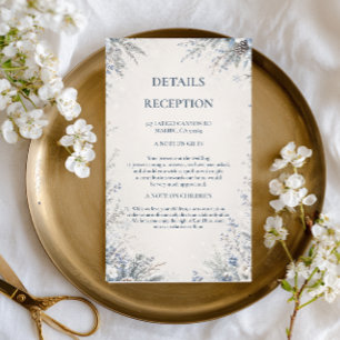 Graceful Frosted Botanical Winter Elegance Enclosure Card
