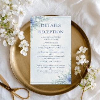Graceful Frosted Botanical Winter Harmony Enclosure Card