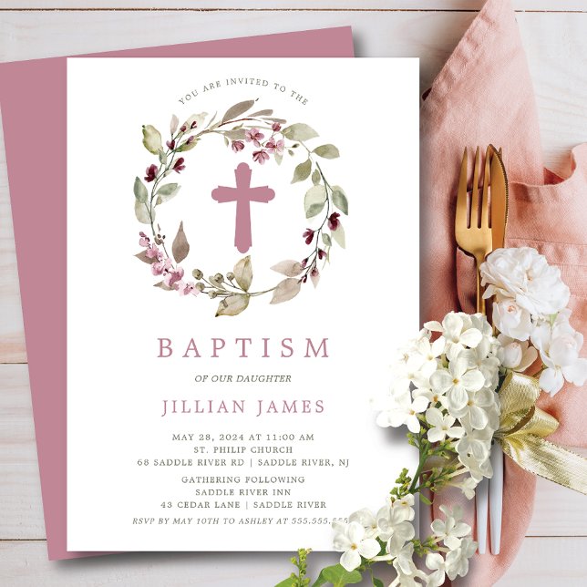 Graceful Gathering Baptism Invitation (Creator Uploaded)