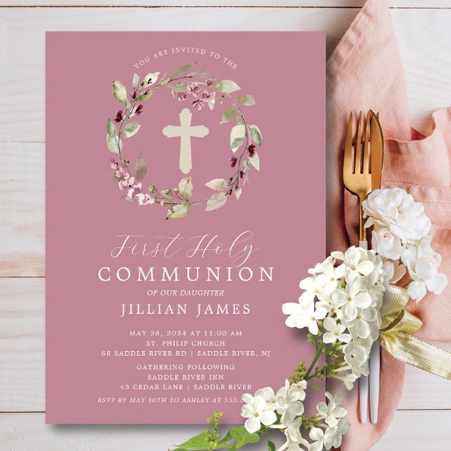 Graceful Gathering First Communion Invitation (Creator Uploaded)