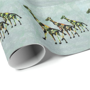 Graceful Giraffes Wrapping Paper