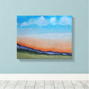 Graceful Glowing Sunset Hills Canvas Print