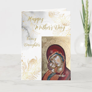 Graceful Gold Line-Drawing Roses Mother's Day      Card