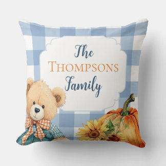 Graceful Goodbye – Autumn Quote & Pumpkin Border Cushion