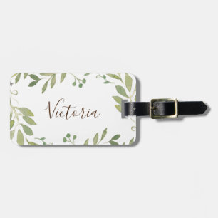 Graceful Greenery Luggage Tag
