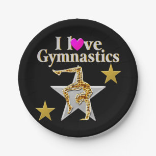 GRACEFUL GYMNAST GIRL PAPER PLATE