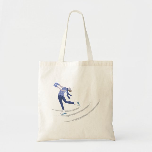 Graceful Ice Skater Tote Bag (Front)
