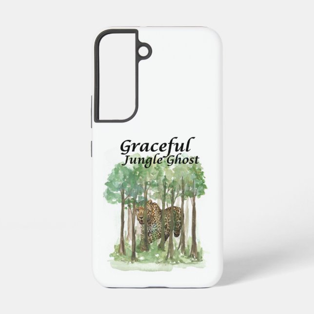Graceful Jungle Ghost Leopard Samsung Galaxy S22 Case (Back)