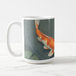 Graceful Koi Fish Pond Serenity Design Coffee Mug