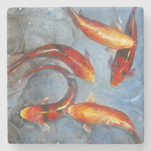 Graceful Koi I Stone Coaster