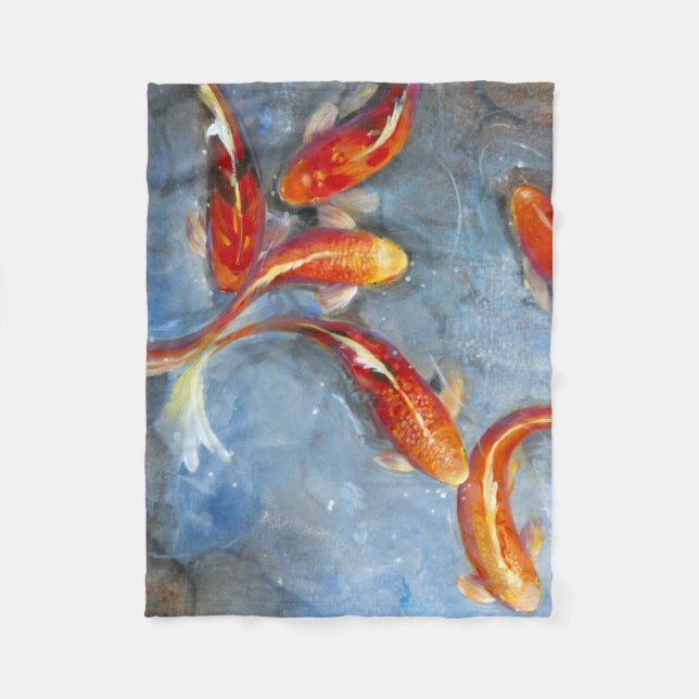Graceful Koi II Fleece Blanket (Front)