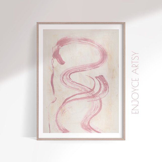 graceful lush pink abstract feminine wall art (Creator Uploaded)